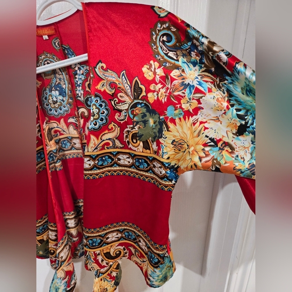 Satin Wrap Shirt. - Picture 2 of 9